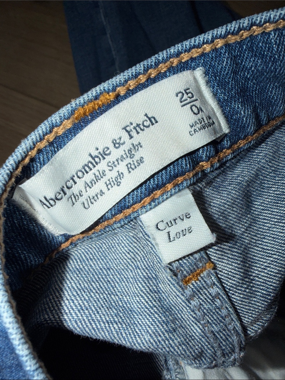 Abercrombie & Fitch The Ankle Straight ultra high rise Jeans 25/0 regular - Picture 7 of 8